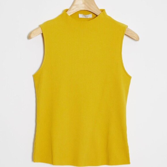 NWT Eri + Ali from Anthropologie Chartreuse Tenley Tank - Picture 7 of 7